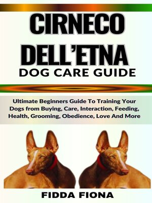 cover image of CIRNECO DELL'ETNA  DOG CARE GUIDE